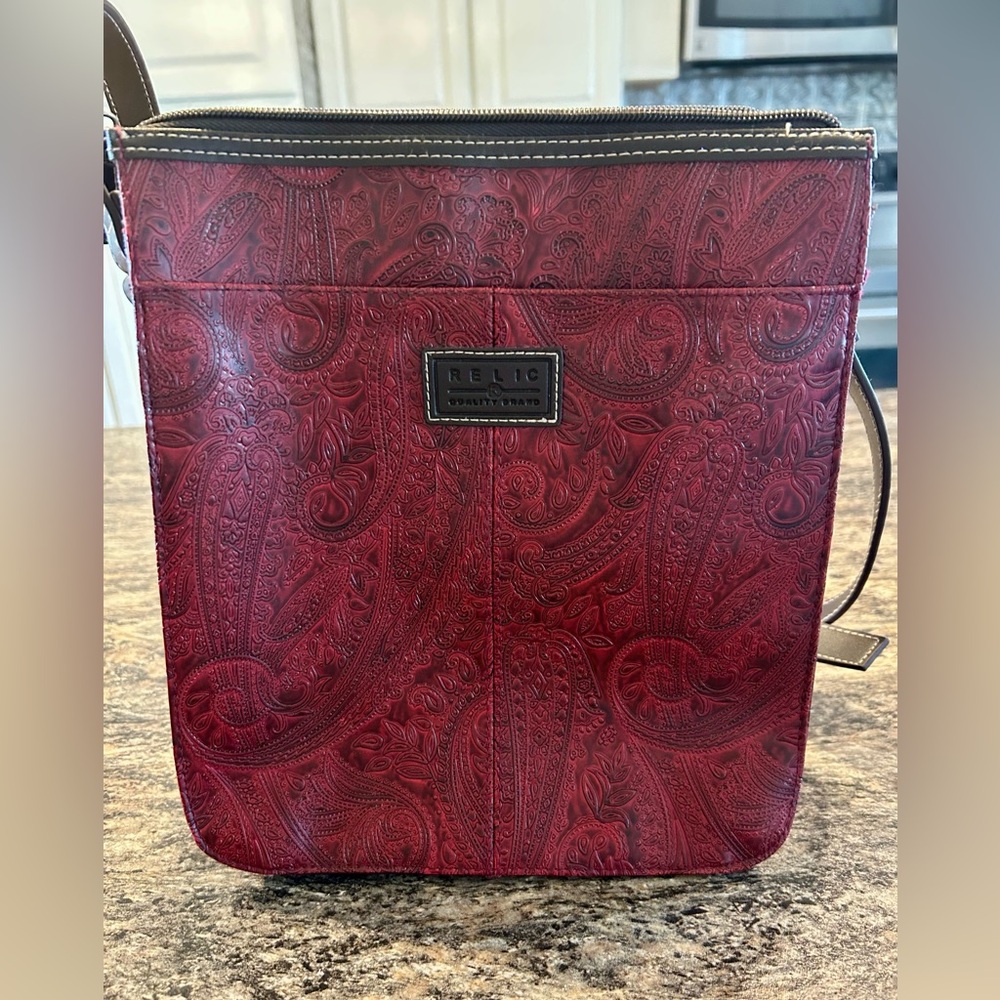 Relic Burgundy Paisley Crossbody Bag